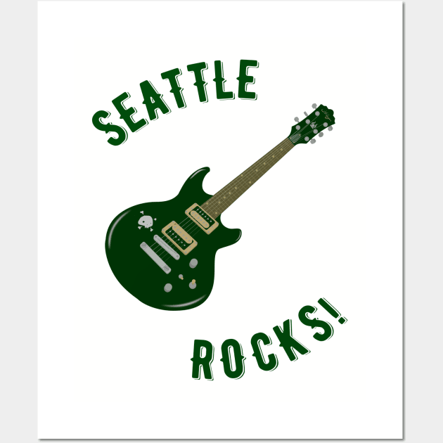 Seattle Rocks! Wall Art by MessageOnApparel